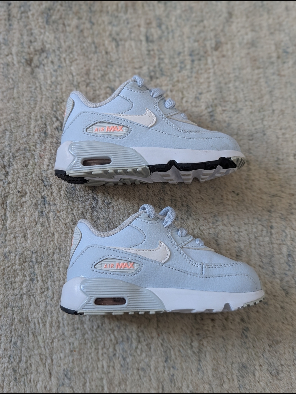 Nike Kid's Air Max 90 LTR Half Blue/White-Pure Platinum